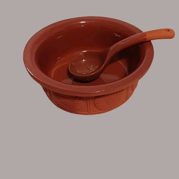 Terracota sunflowers salsa bowl - Picture 3 of 5